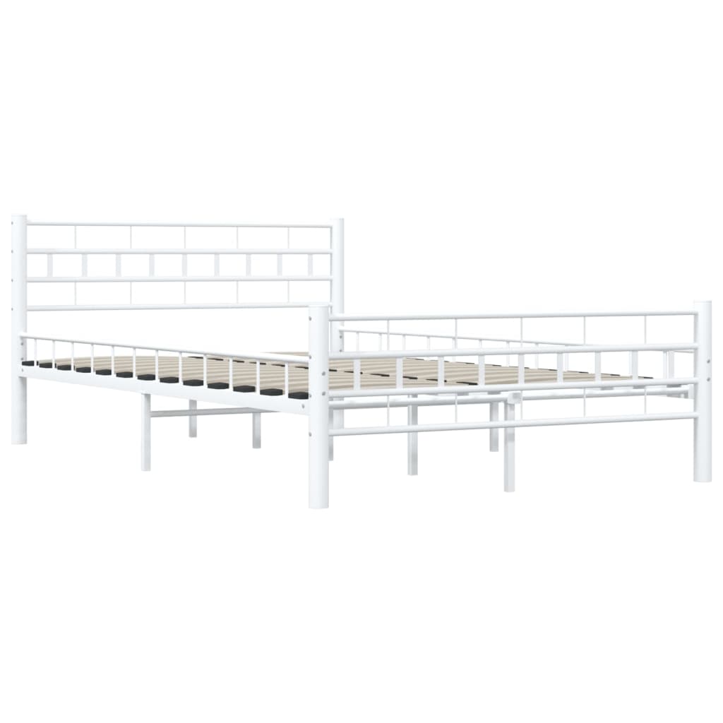 Bedframe metaal wit 140x200 cm is nu te koop bij PeponiXL, paradijselijk wonen!