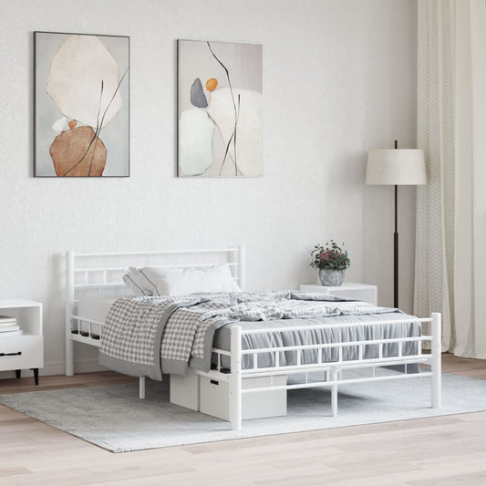 Bedframe metaal wit 140x200 cm is nu te koop bij PeponiXL, paradijselijk wonen!