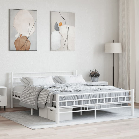 Bedframe metaal wit 160x200 cm is nu te koop bij PeponiXL, paradijselijk wonen!