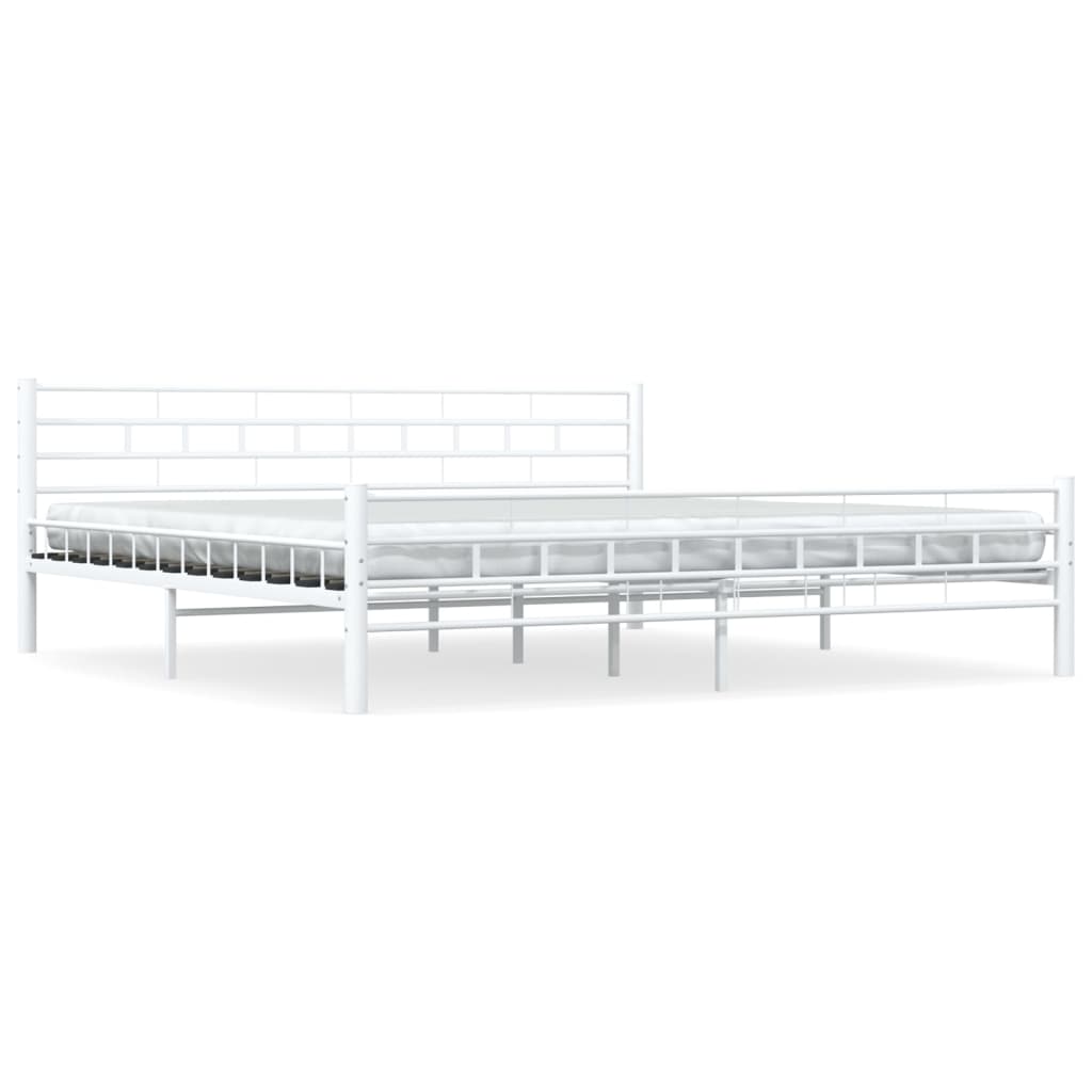 Bedframe metaal wit 200x200 cm is nu te koop bij PeponiXL, paradijselijk wonen!