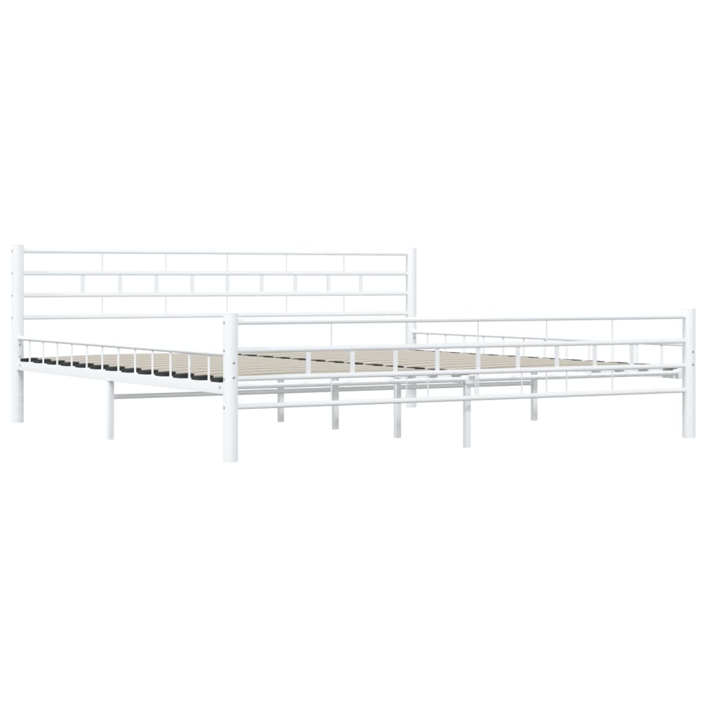 Bedframe metaal wit 200x200 cm is nu te koop bij PeponiXL, paradijselijk wonen!