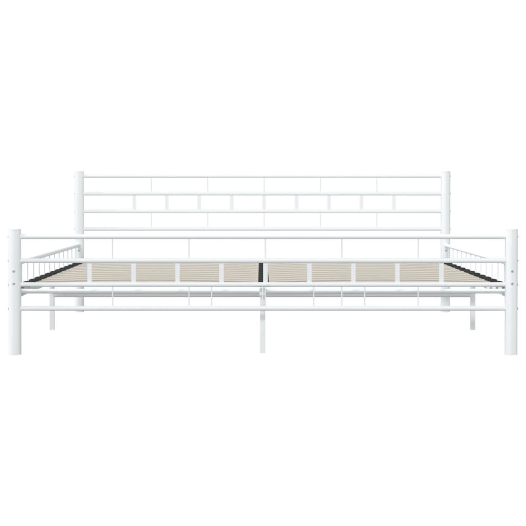 Bedframe metaal wit 200x200 cm is nu te koop bij PeponiXL, paradijselijk wonen!