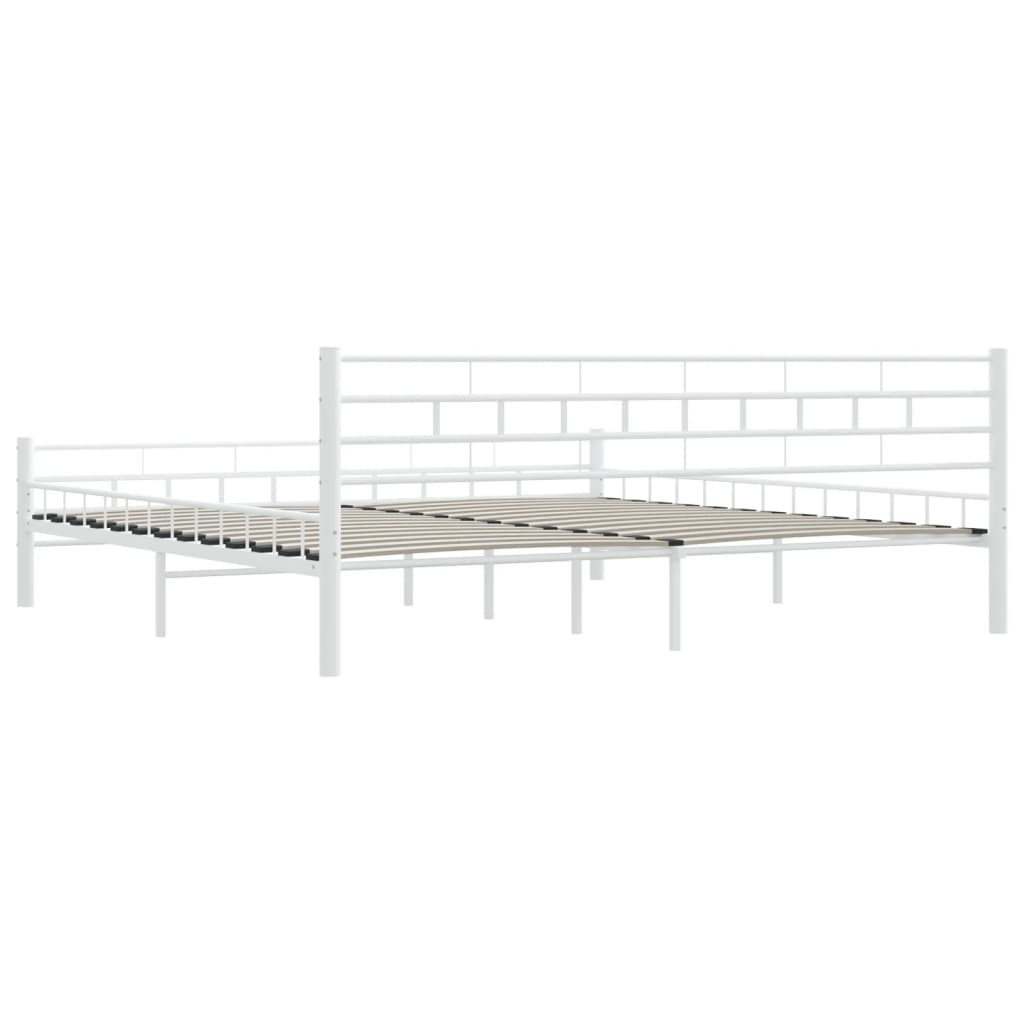 Bedframe metaal wit 200x200 cm is nu te koop bij PeponiXL, paradijselijk wonen!