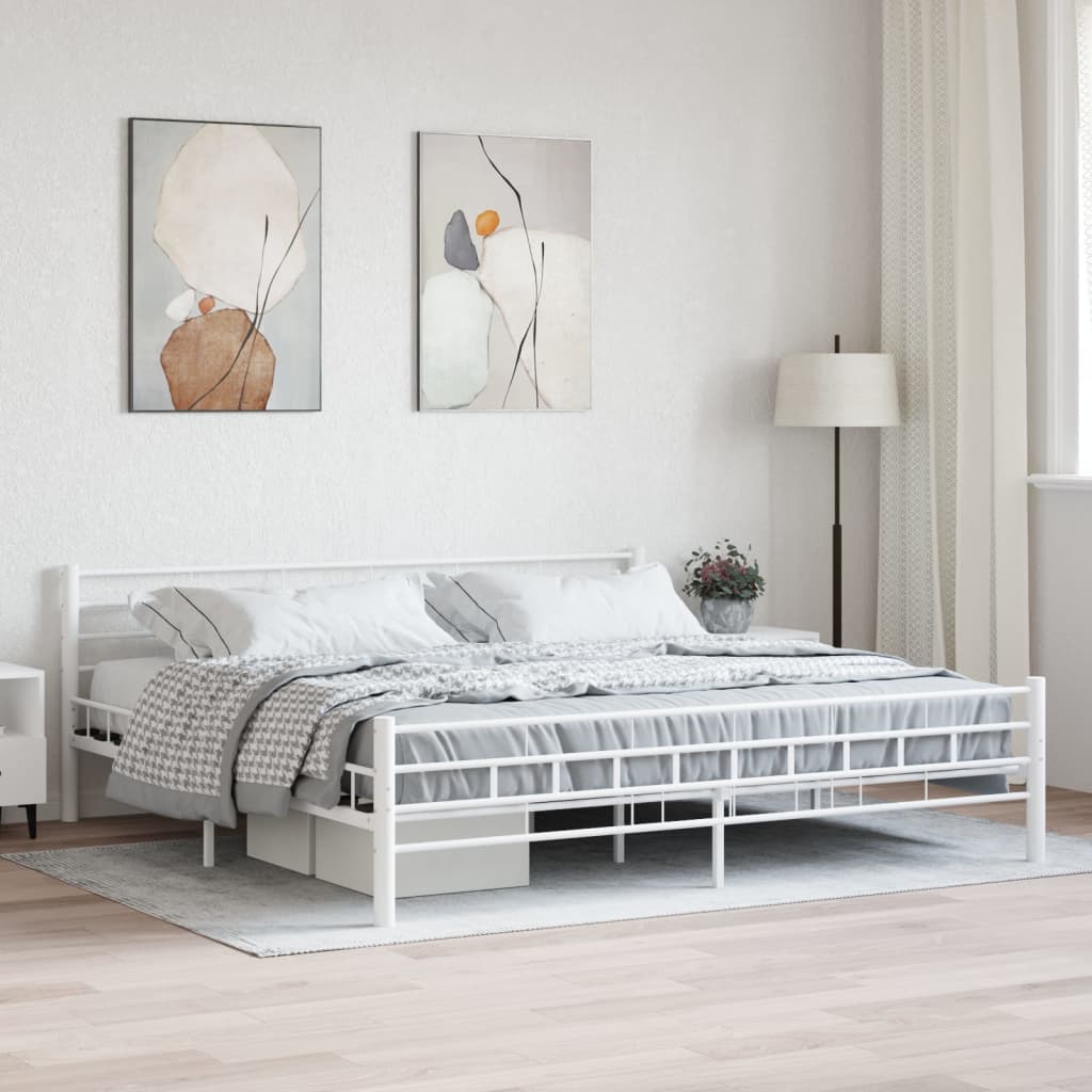 Bedframe metaal wit 200x200 cm is nu te koop bij PeponiXL, paradijselijk wonen!