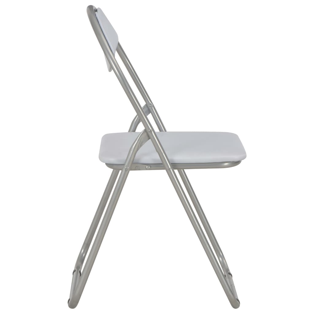 Eetkamerstoelen inklapbaar 4 st kunstleer wit is nu te koop bij PeponiXL, paradijselijk wonen!