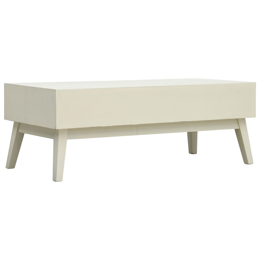 Salontafel met 2 lades 110x50x40 cm bewerkt hout grijs is nu te koop bij PeponiXL, paradijselijk wonen!