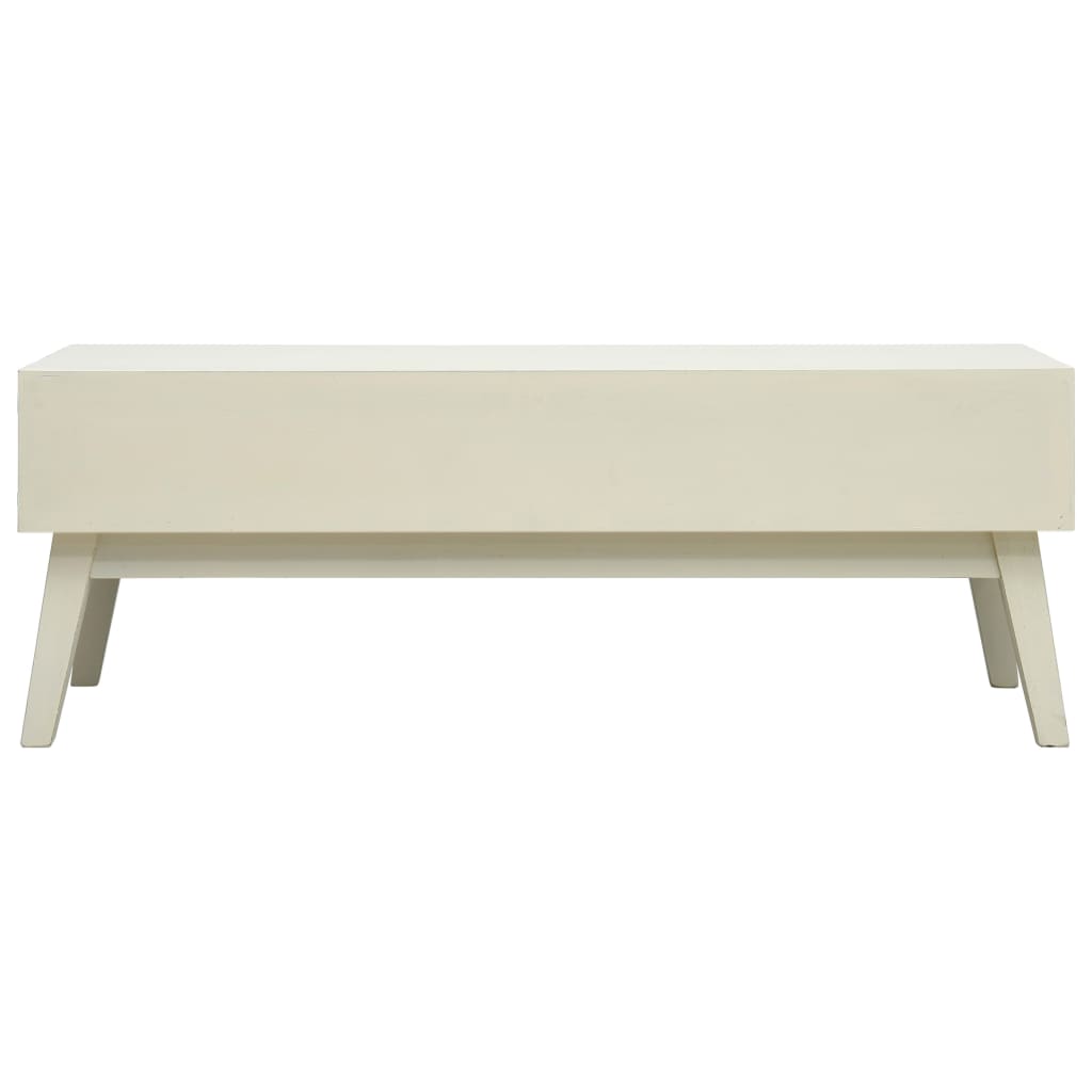 Salontafel met 2 lades 110x50x40 cm bewerkt hout grijs is nu te koop bij PeponiXL, paradijselijk wonen!