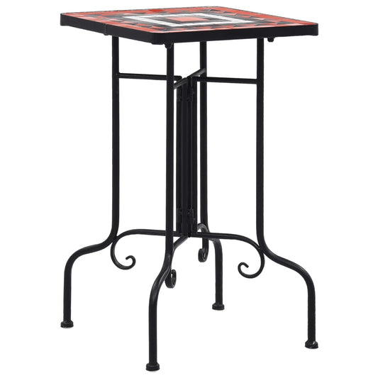 Bijzettafel mozaïek keramiek terracottakleurig en wit is nu te koop bij PeponiXL, paradijselijk wonen!