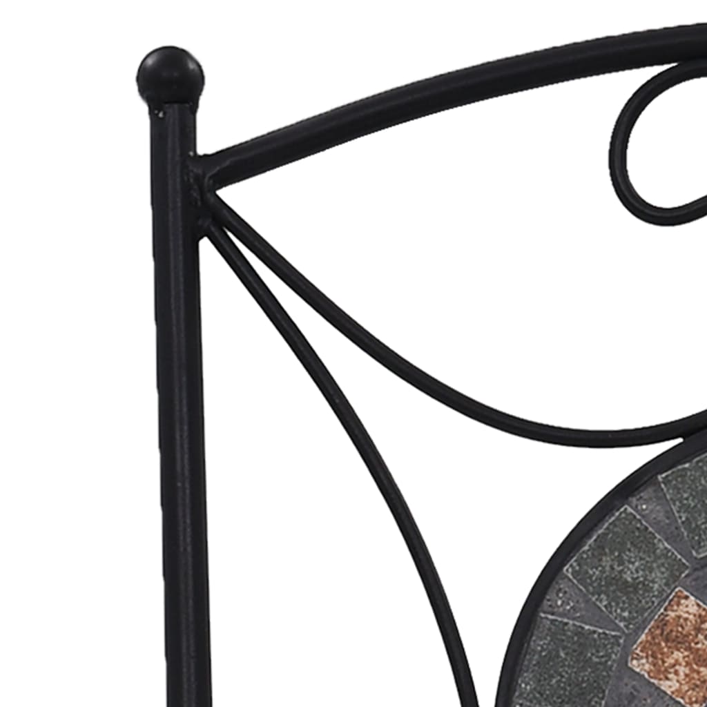 Bistrostoelen mozaïek 2 st oranje en grijs is nu te koop bij PeponiXL, paradijselijk wonen!