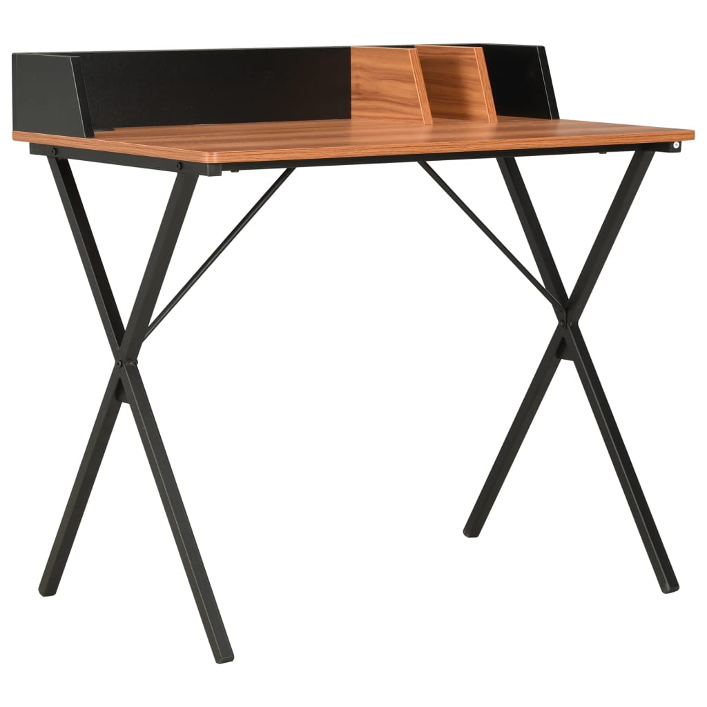 Bureau 80x50x84 cm zwart en bruin is nu te koop bij PeponiXL, paradijselijk wonen!