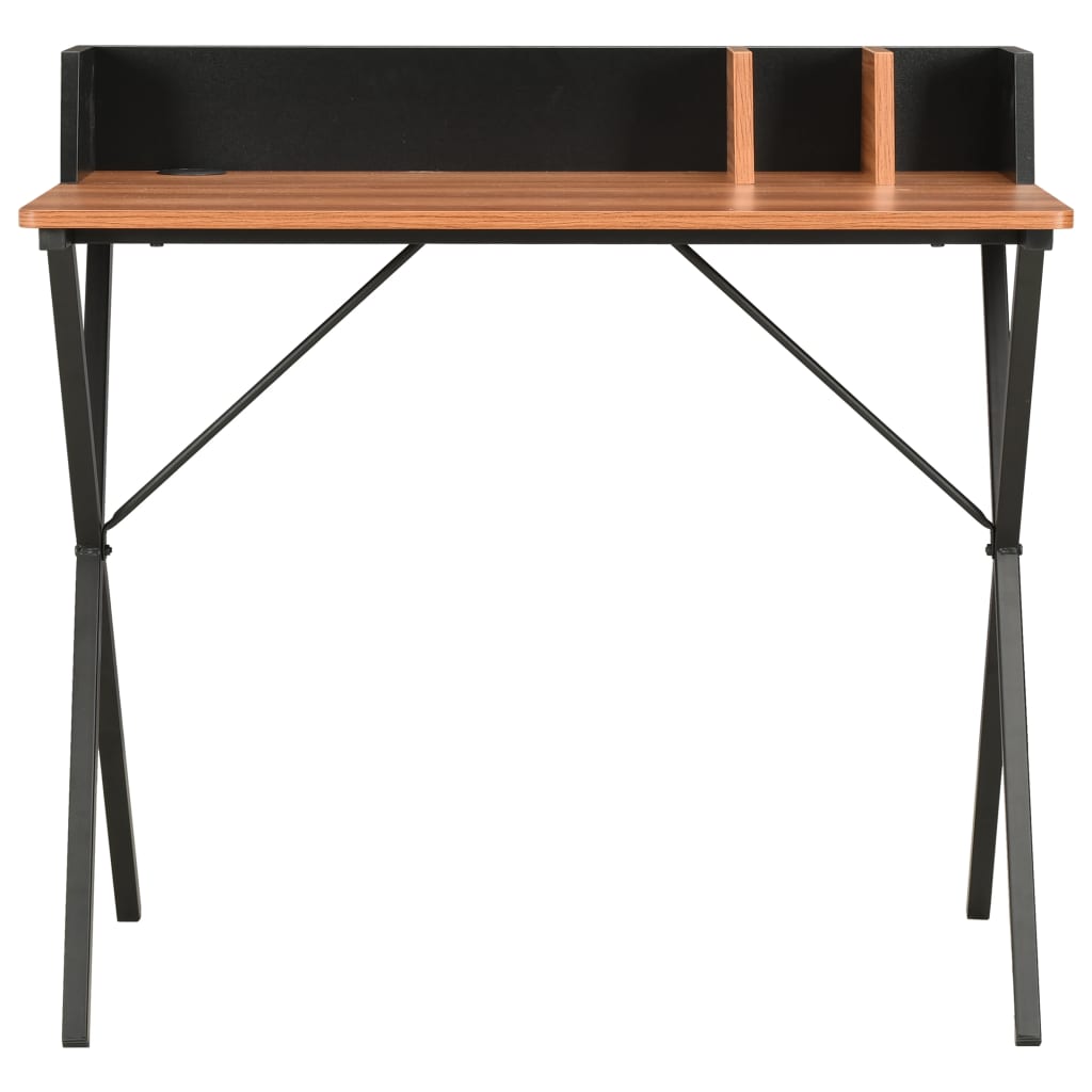 Bureau 80x50x84 cm zwart en bruin is nu te koop bij PeponiXL, paradijselijk wonen!