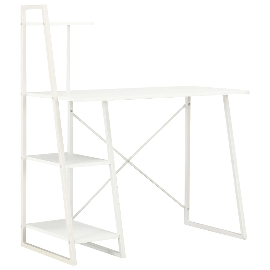 Bureau met schappen 102x50x117 cm wit is nu te koop bij PeponiXL, paradijselijk wonen!