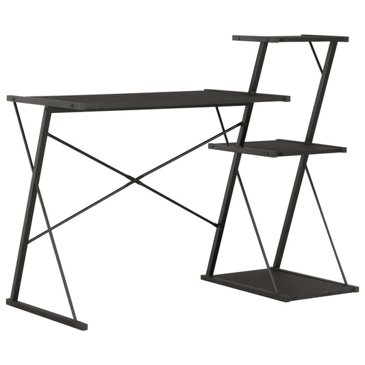 Bureau met schap 116x50x93 cm zwart is nu te koop bij PeponiXL, paradijselijk wonen!