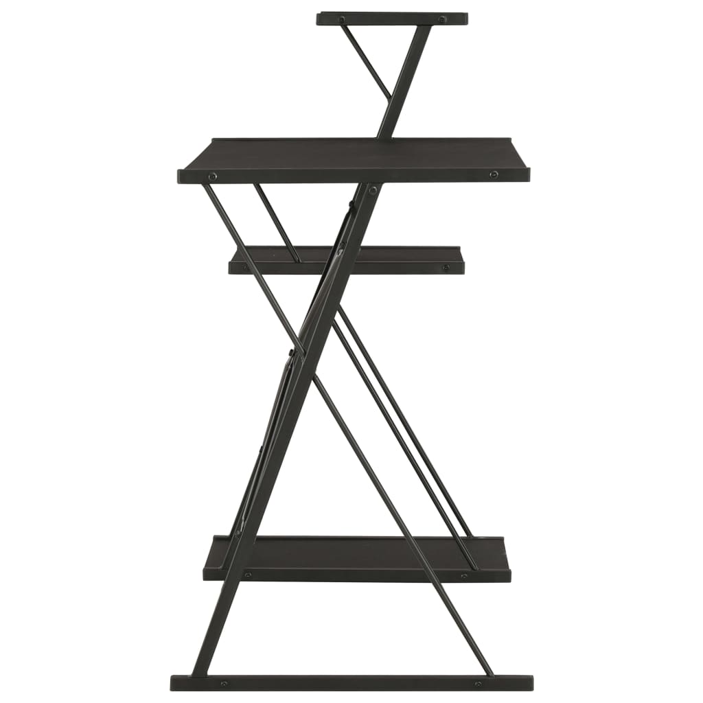 Bureau met schap 116x50x93 cm zwart is nu te koop bij PeponiXL, paradijselijk wonen!