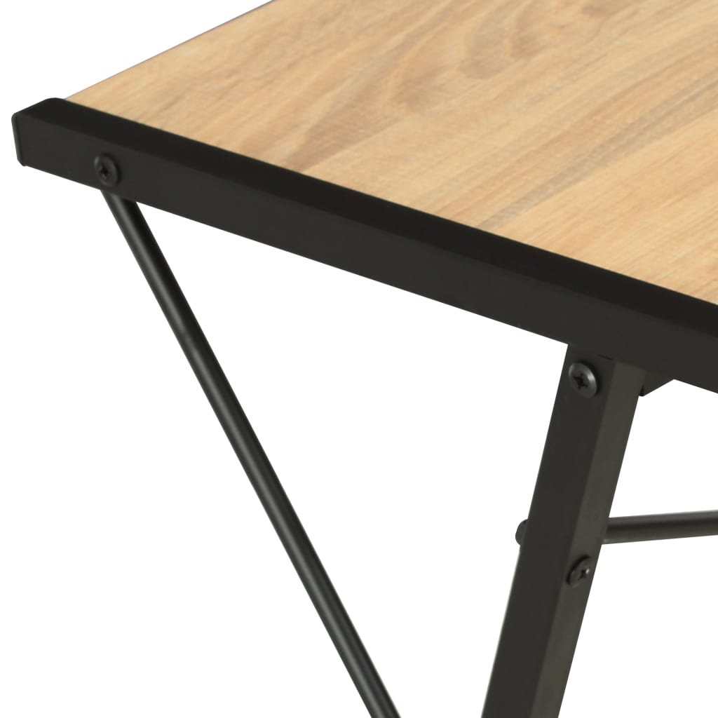 Bureau met schap 116x50x93 cm zwart en eikenkleurig is nu te koop bij PeponiXL, paradijselijk wonen!