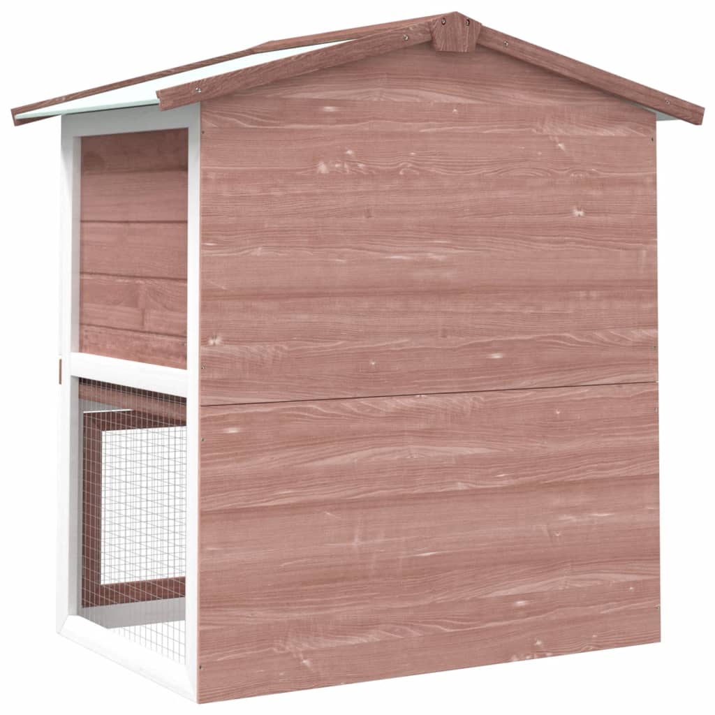 Konijnenhok voor buiten met 3 deuren hout bruin is nu te koop bij PeponiXL, paradijselijk wonen!