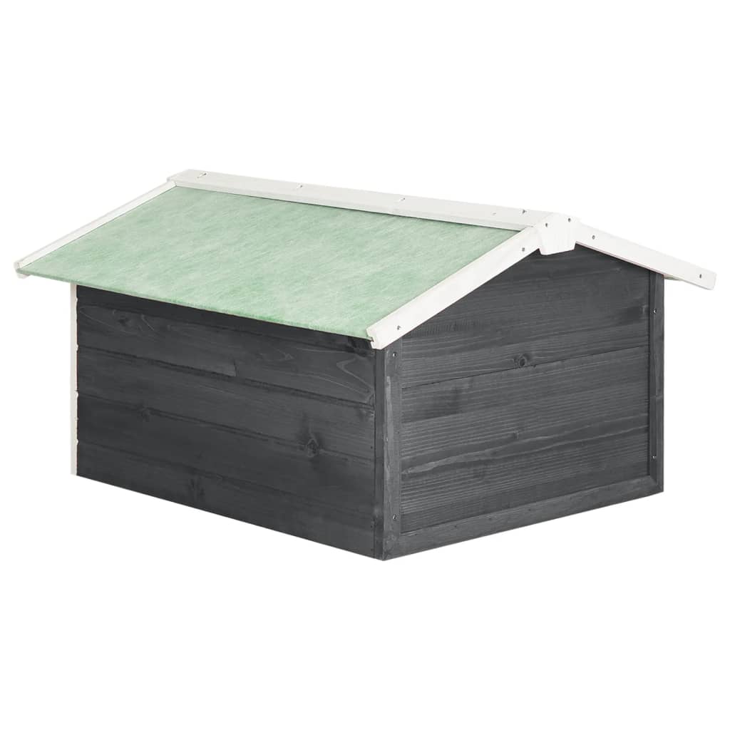 Overkapping voor grasmaaier 72x87x50 cm vurenhout grijs en wit is nu te koop bij PeponiXL, paradijselijk wonen!