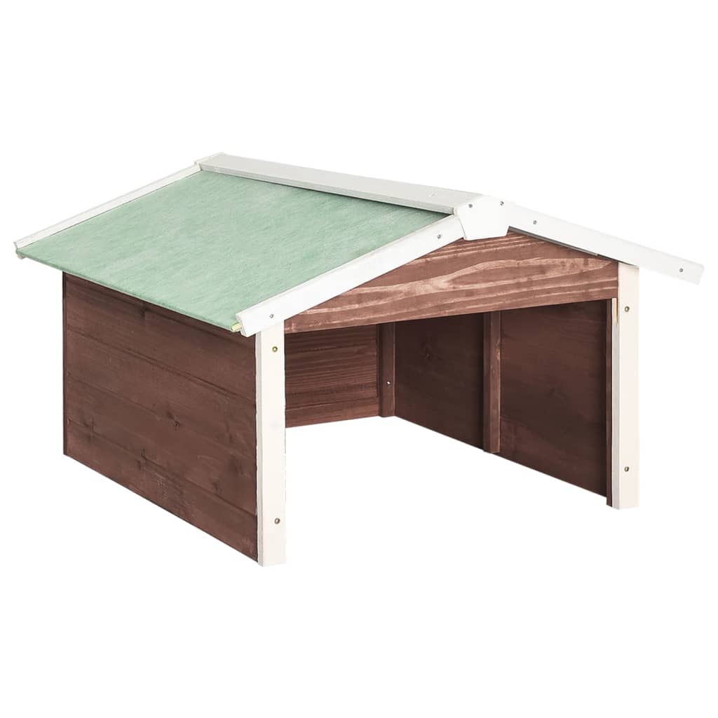 Overkapping voor grasmaaier 72x87x50 cm vurenhout mokka en wit is nu te koop bij PeponiXL, paradijselijk wonen!