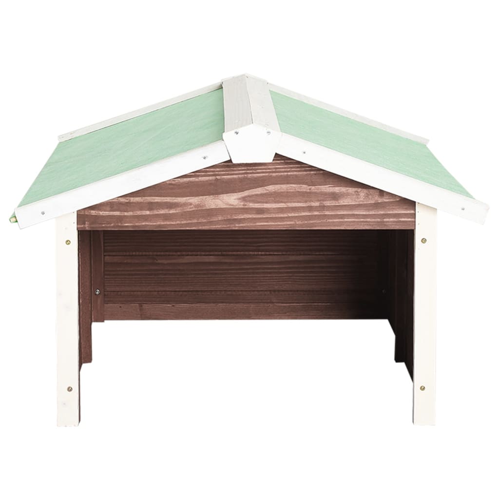 Overkapping voor grasmaaier 72x87x50 cm vurenhout mokka en wit is nu te koop bij PeponiXL, paradijselijk wonen!