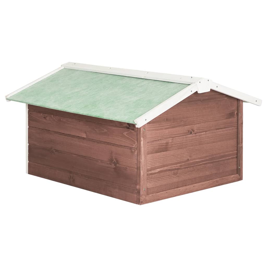 Overkapping voor grasmaaier 72x87x50 cm vurenhout mokka en wit is nu te koop bij PeponiXL, paradijselijk wonen!
