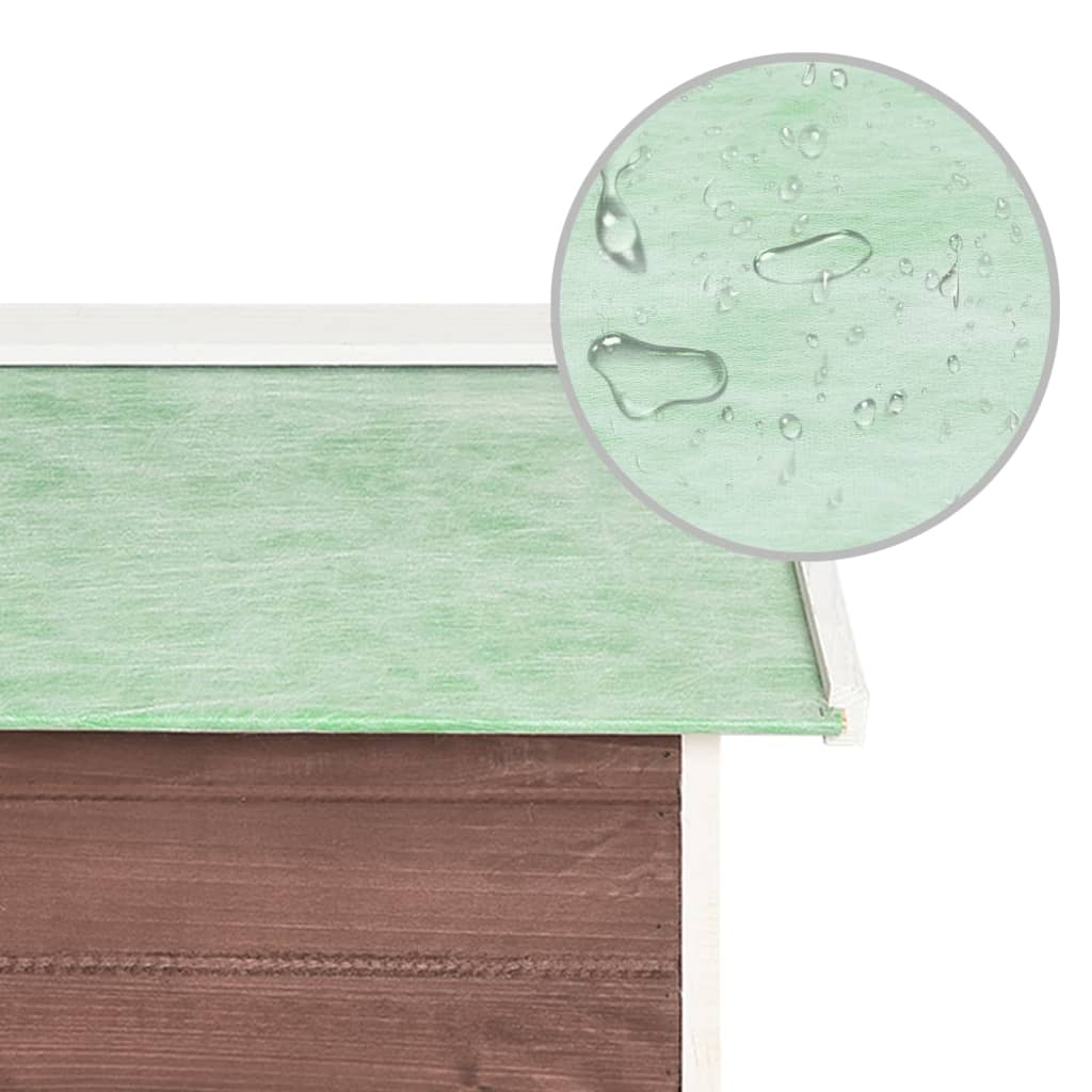 Overkapping voor grasmaaier 72x87x50 cm vurenhout mokka en wit is nu te koop bij PeponiXL, paradijselijk wonen!