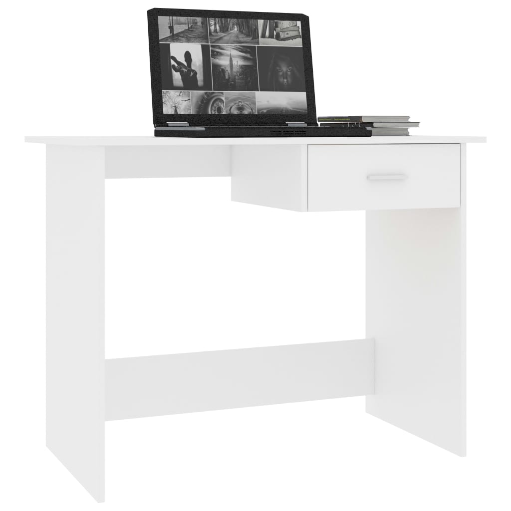 Bureau 100x50x76 cm bewerkt hout wit is nu te koop bij PeponiXL, paradijselijk wonen!