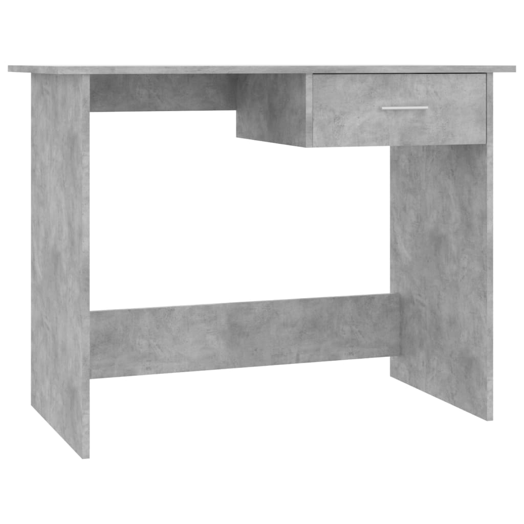 Bureau 100x50x76 cm bewerkt hout betongrijs is nu te koop bij PeponiXL, paradijselijk wonen!