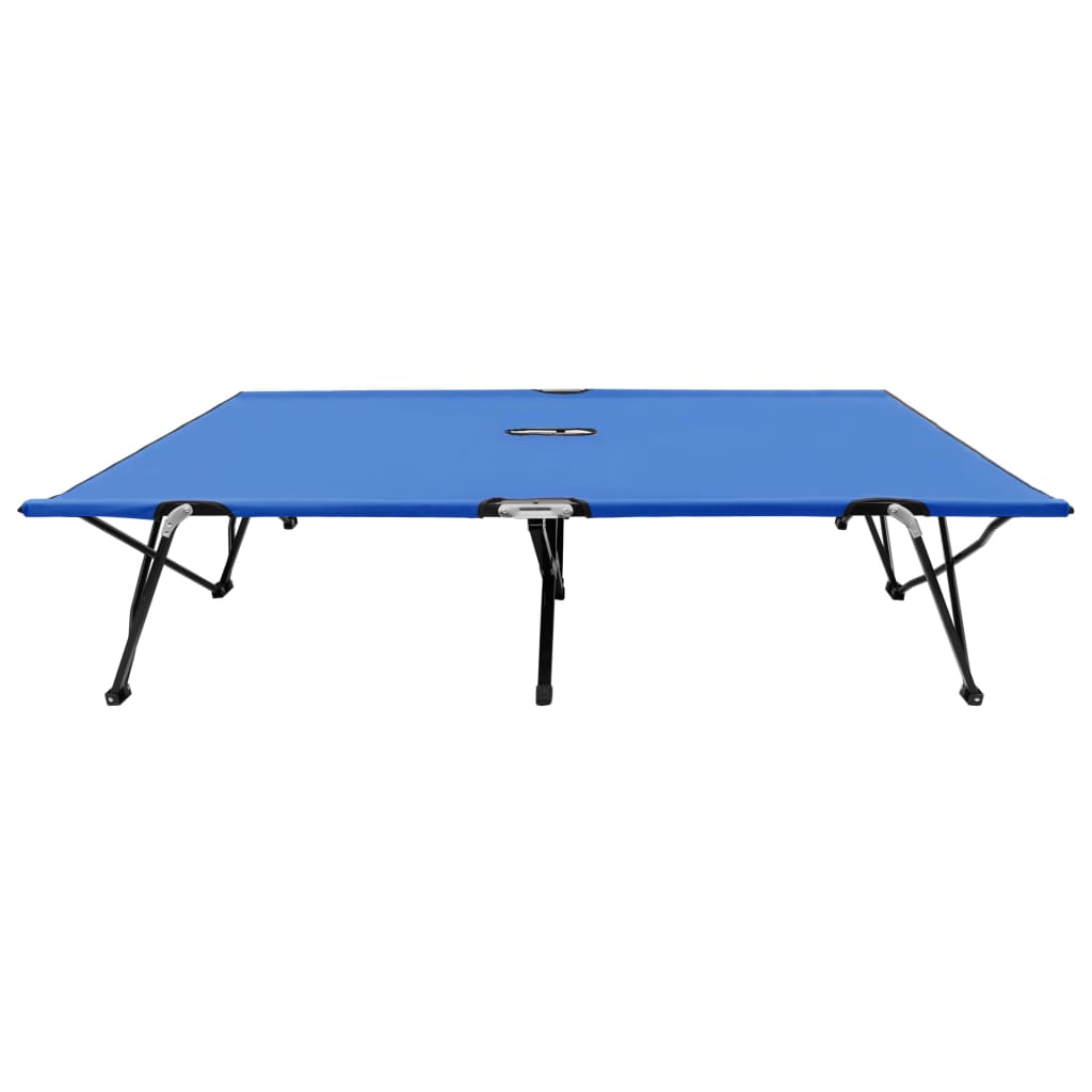 Ligbed 2-persoons inklapbaar staal blauw is nu te koop bij PeponiXL, paradijselijk wonen!