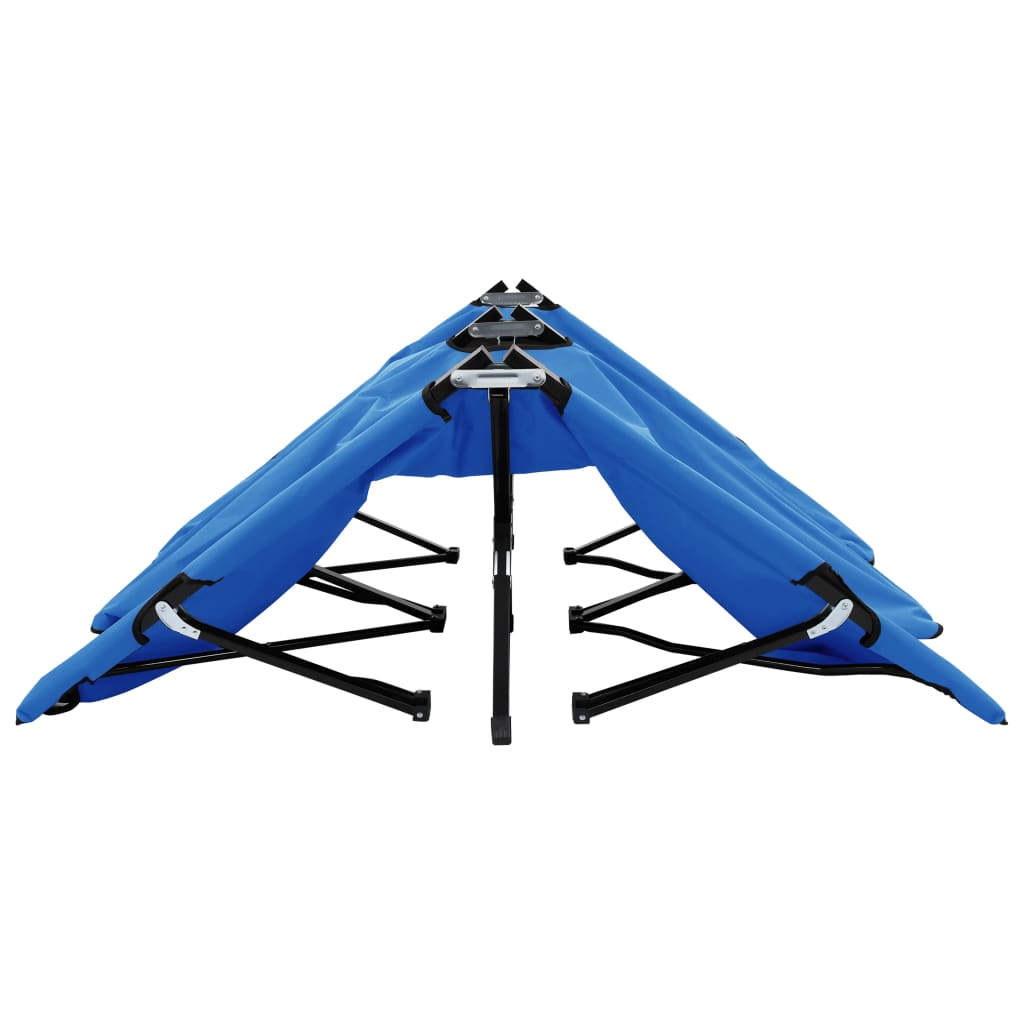 Ligbed 2-persoons inklapbaar staal blauw is nu te koop bij PeponiXL, paradijselijk wonen!