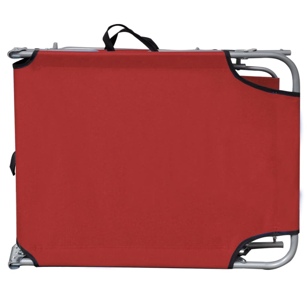 Ligbed inklapbaar met luifel aluminium rood is nu te koop bij PeponiXL, paradijselijk wonen!