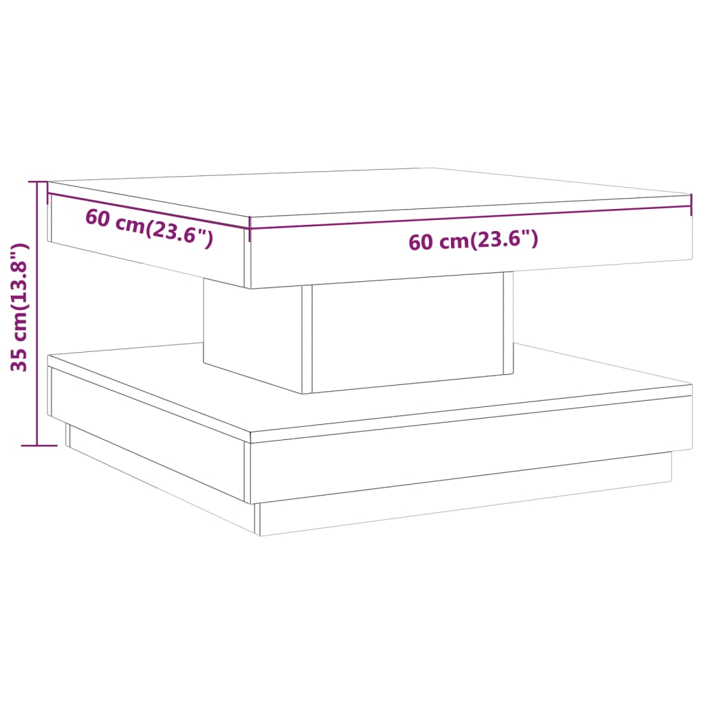 Salontafel 60x60x35 cm MDF lichtbruin is nu te koop bij PeponiXL, paradijselijk wonen!