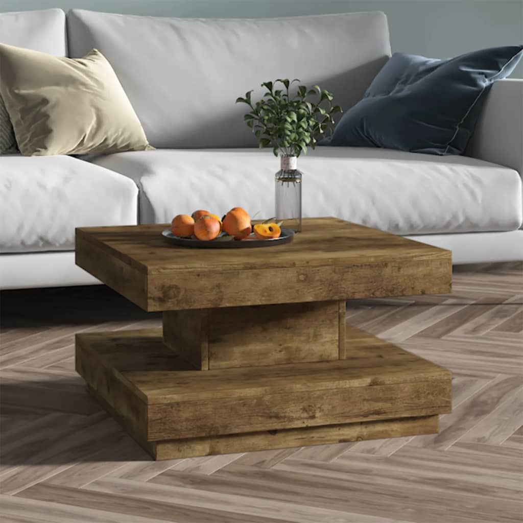 Salontafel 60x60x35 cm MDF donkerbruin is nu te koop bij PeponiXL, paradijselijk wonen!