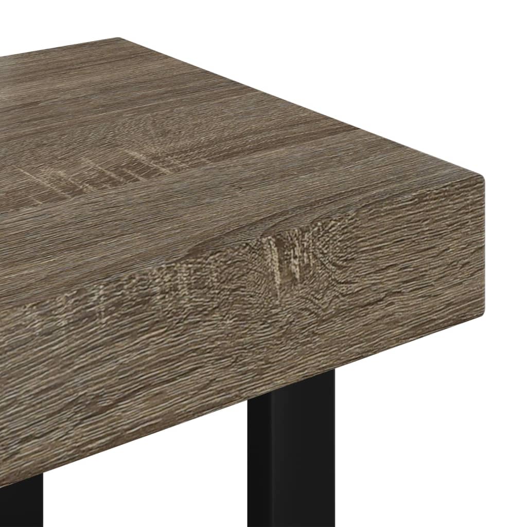 Salontafel 90x45x40 cm MDF en ijzer grijs en zwart is nu te koop bij PeponiXL, paradijselijk wonen!