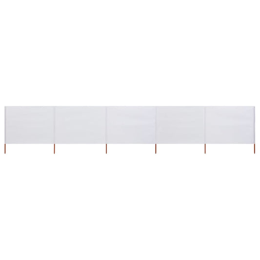 Windscherm 5-panelen 600x120 cm stof zandwit is nu te koop bij PeponiXL, paradijselijk wonen!