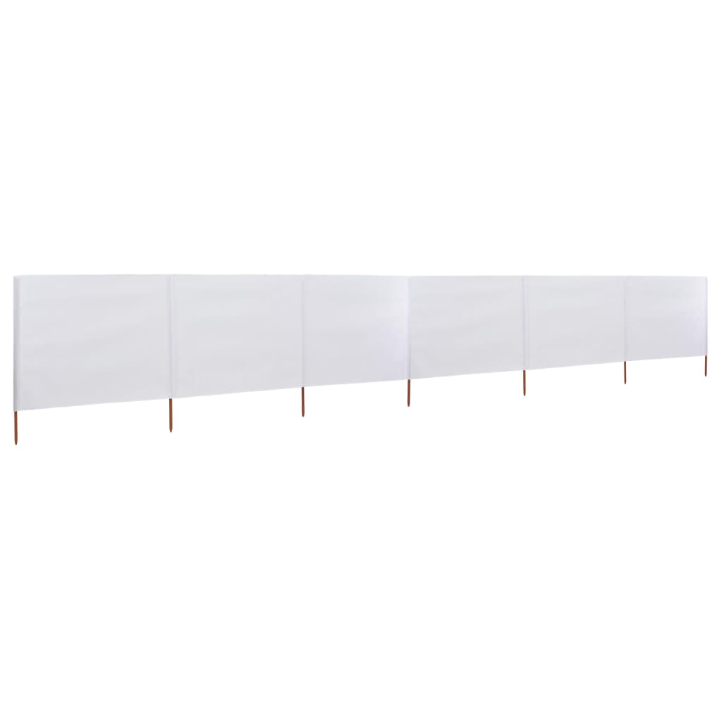 Windscherm 6-panelen 800x160 cm stof zandwit is nu te koop bij PeponiXL, paradijselijk wonen!