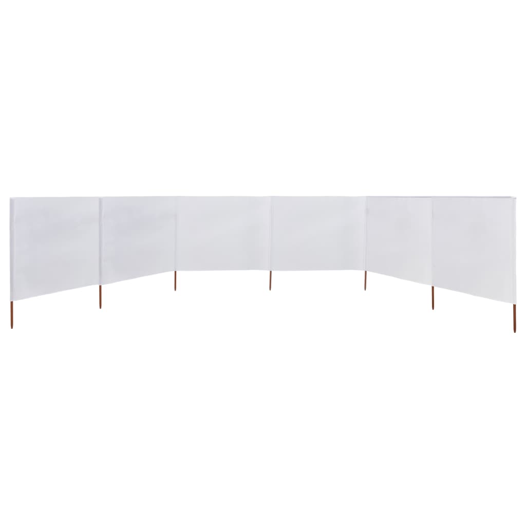 Windscherm 6-panelen 800x160 cm stof zandwit is nu te koop bij PeponiXL, paradijselijk wonen!