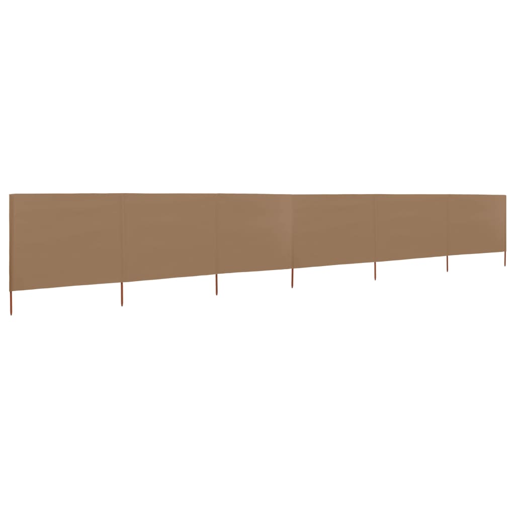 Windscherm 6-panelen 800x160 cm stof taupe is nu te koop bij PeponiXL, paradijselijk wonen!