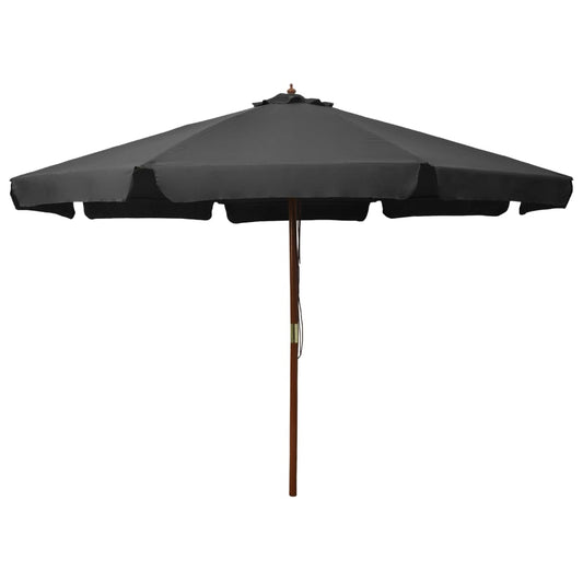 Parasol met houten paal 330 cm antraciet is nu te koop bij PeponiXL, paradijselijk wonen!