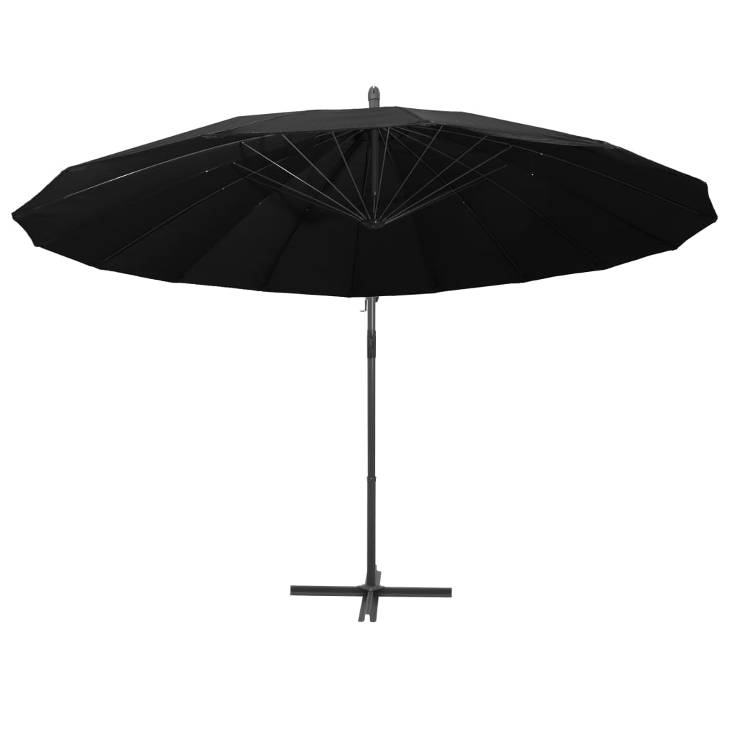 Zweefparasol met aluminium paal 3 m zwart is nu te koop bij PeponiXL, paradijselijk wonen!