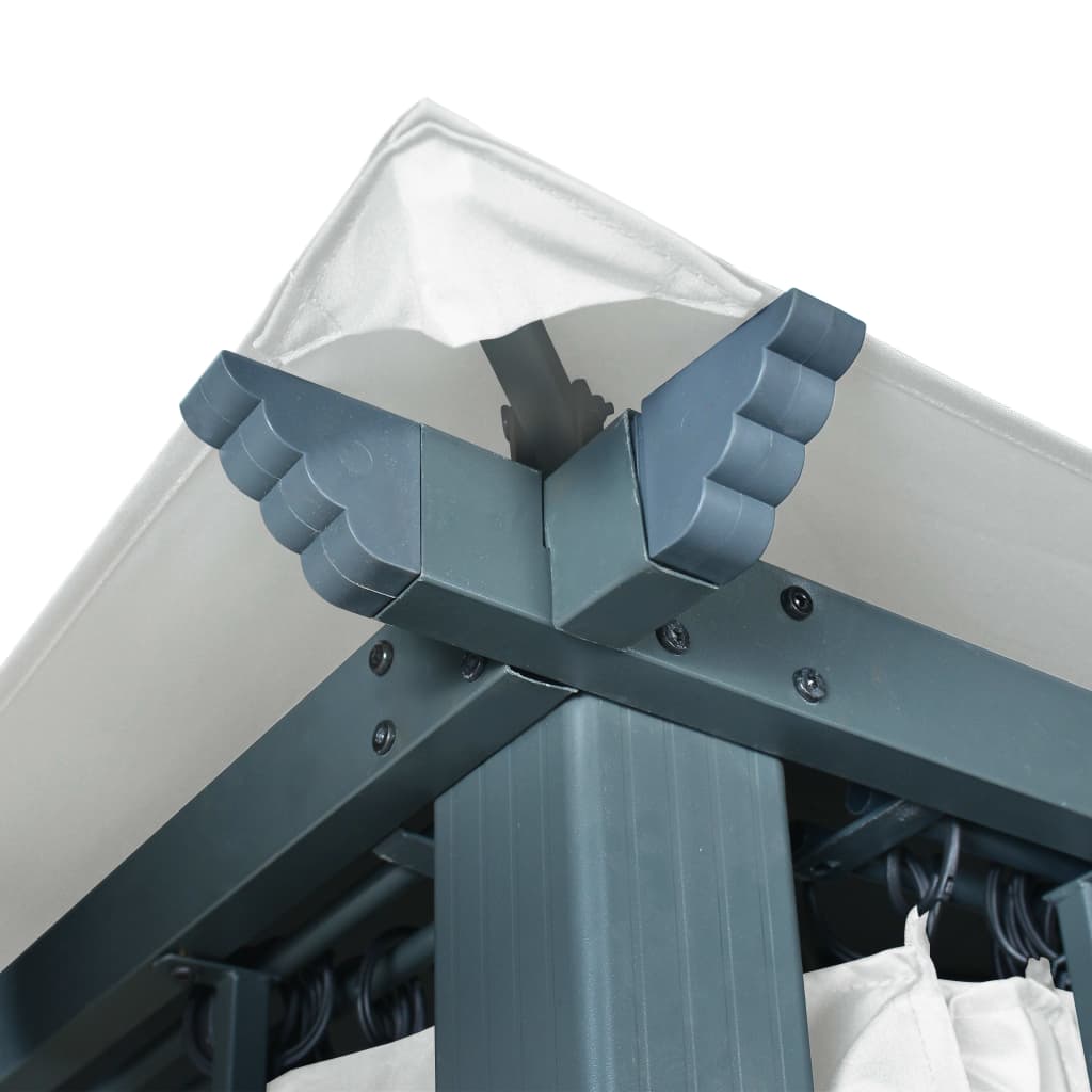 Prieel met gordijn 300x300 cm aluminium crème is nu te koop bij PeponiXL, paradijselijk wonen!