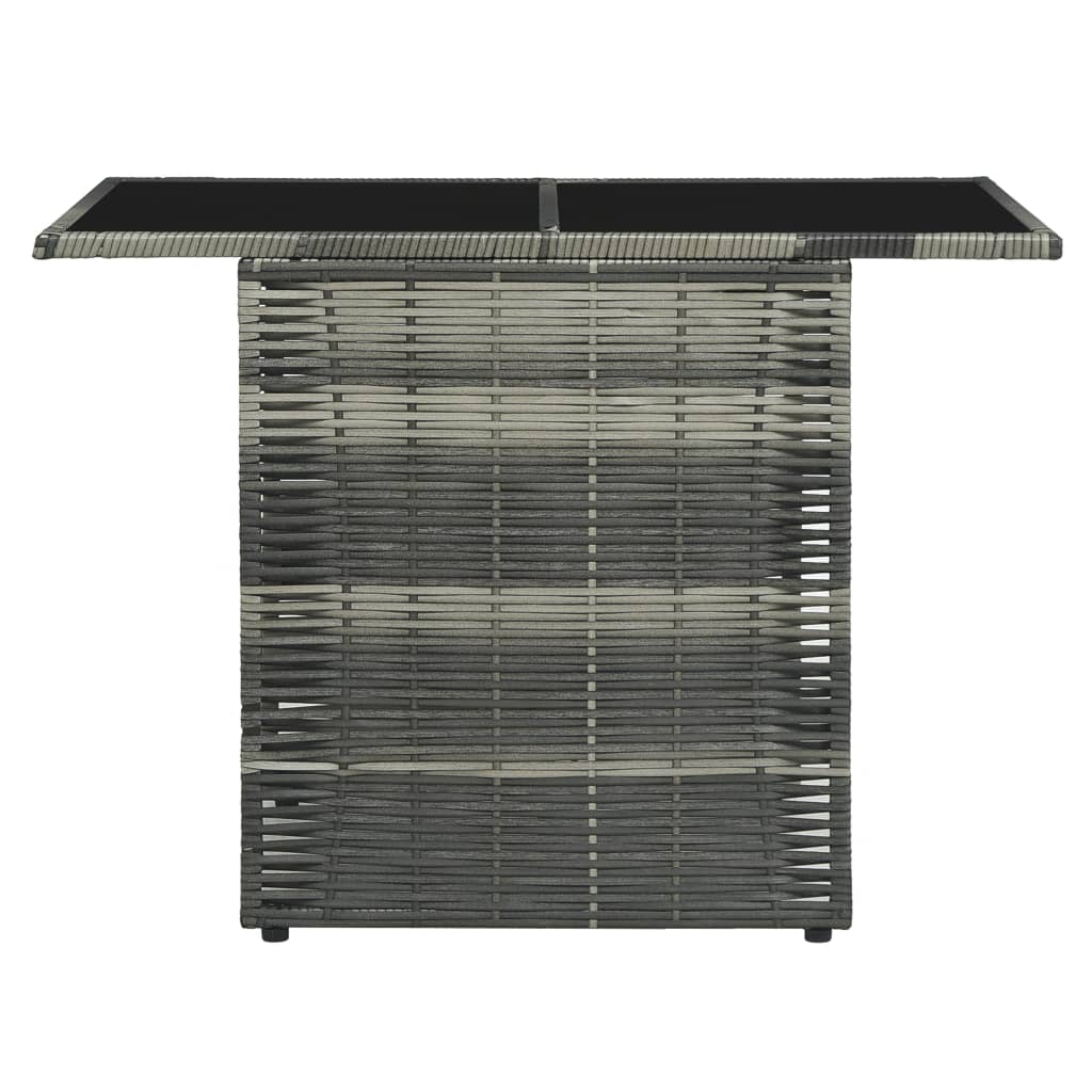 3-delige Bistroset met kussens poly rattan grijs is nu te koop bij PeponiXL, paradijselijk wonen!