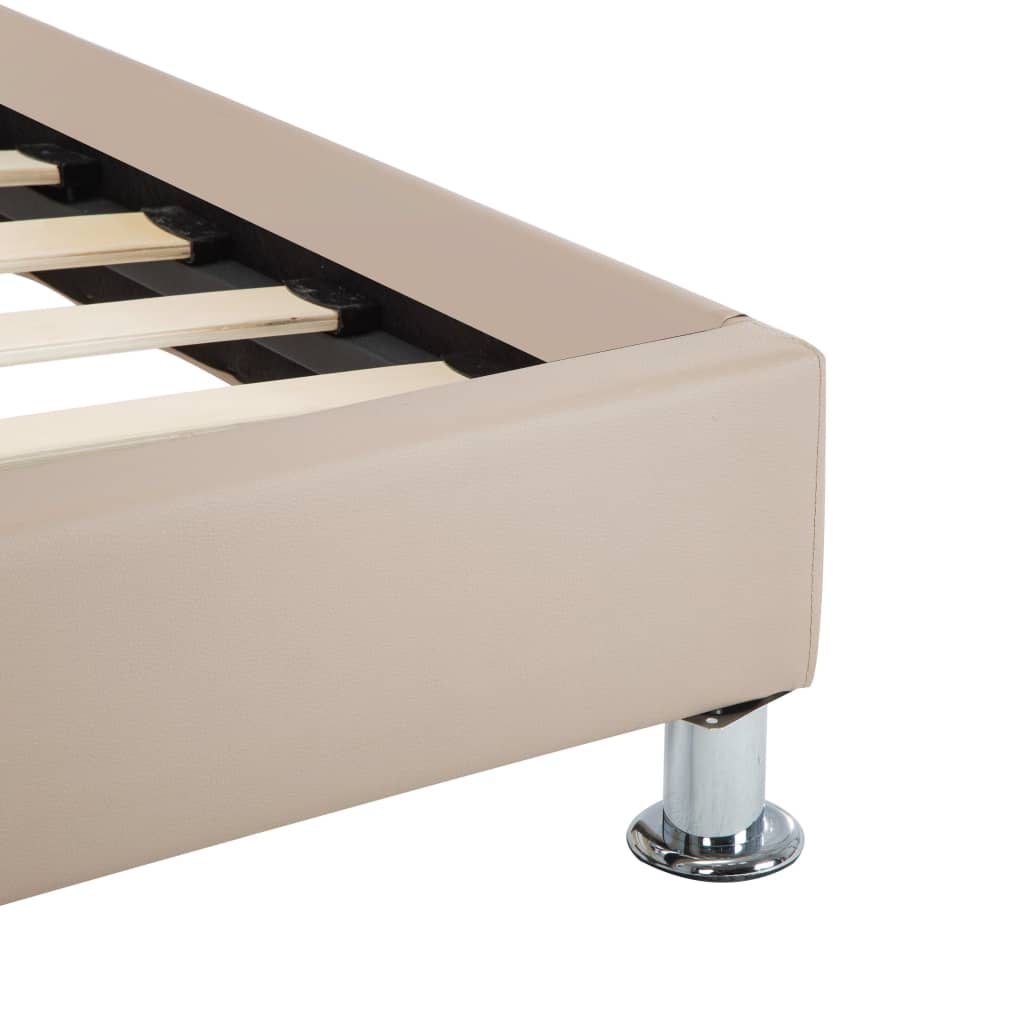 Bedframe kunstleer cappuccino 100x200 cm is nu te koop bij PeponiXL, paradijselijk wonen!