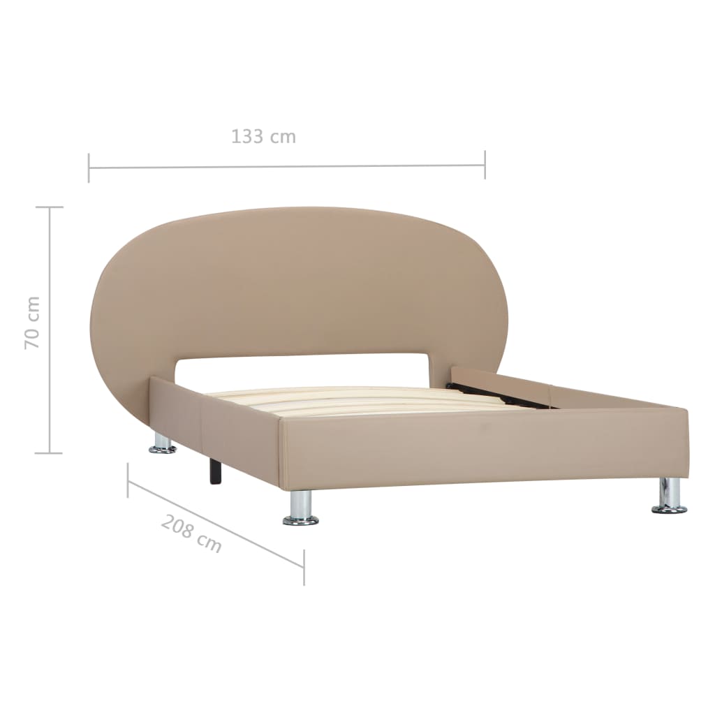Bedframe kunstleer cappuccino 100x200 cm is nu te koop bij PeponiXL, paradijselijk wonen!