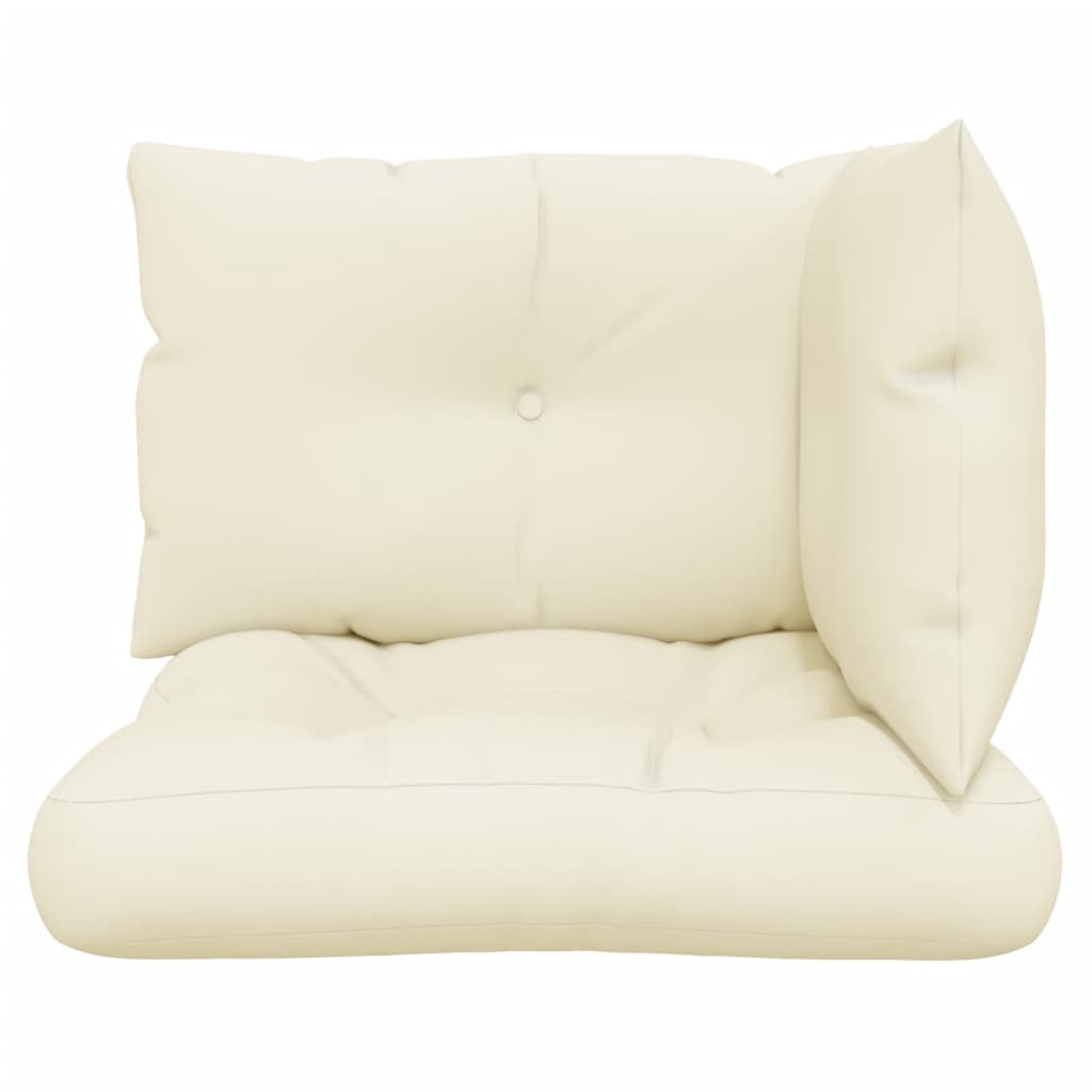 Palletkussens 3 st stof crèmekleurig is nu te koop bij PeponiXL, paradijselijk wonen!