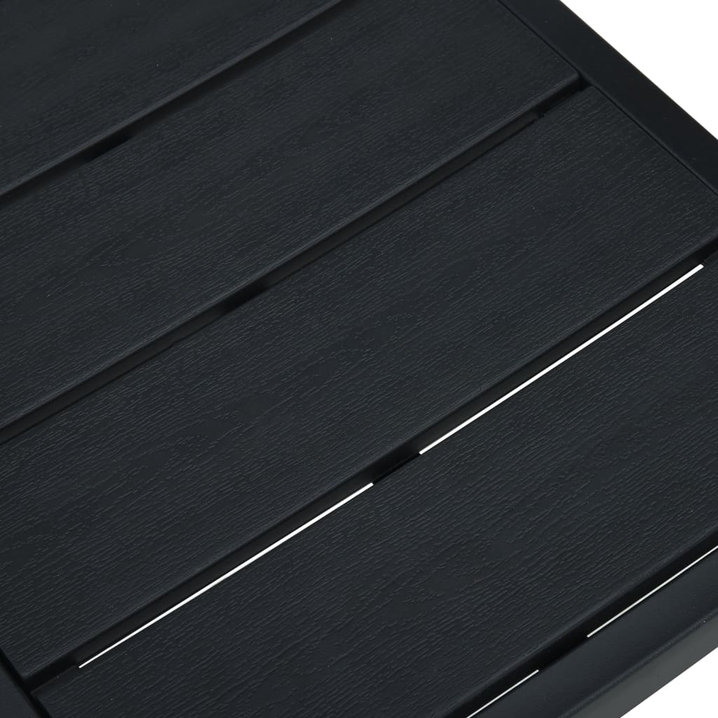 Tuinstoelen 4 st hout-look HDPE zwart is nu te koop bij PeponiXL, paradijselijk wonen!