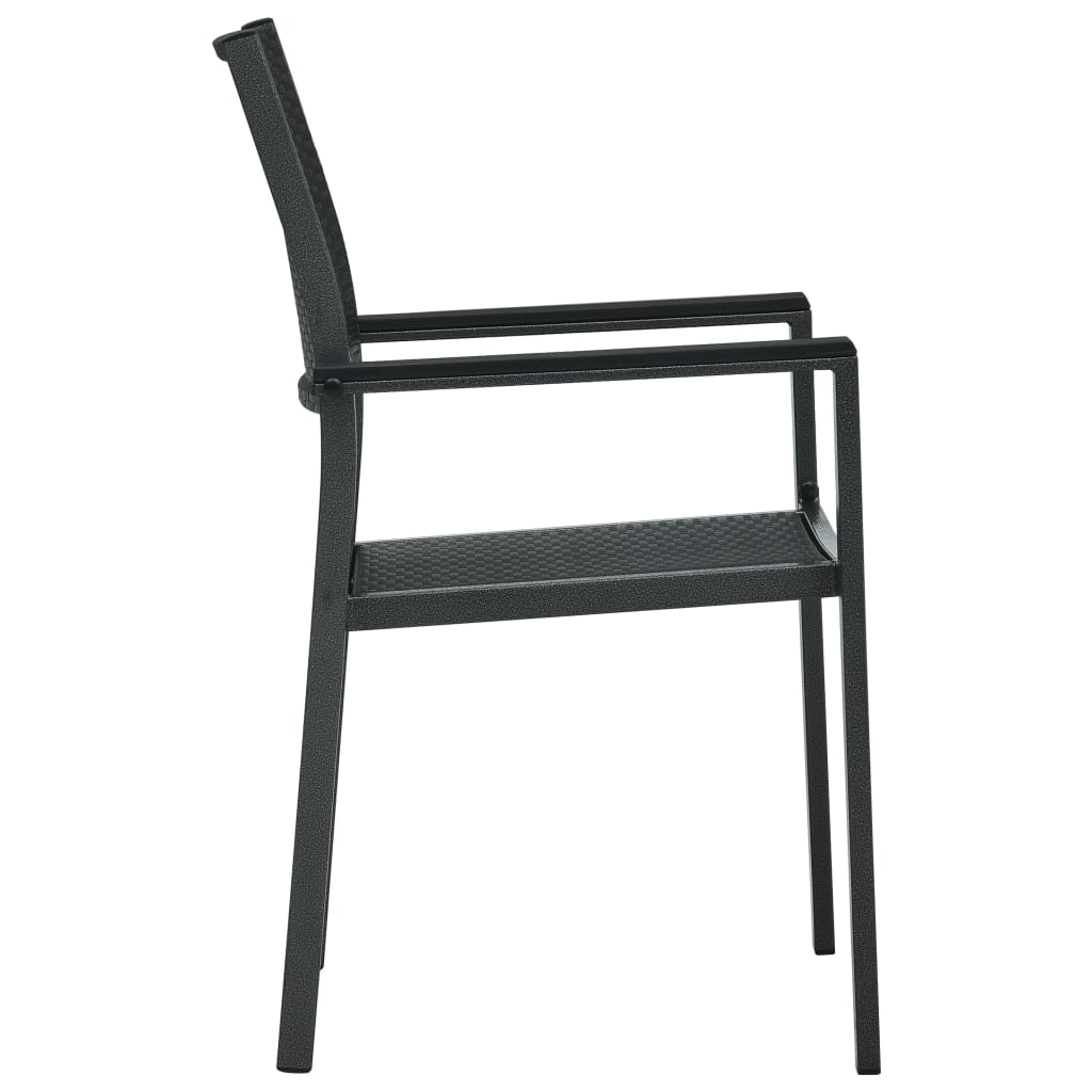 Tuinstoel 2 st rattan-look kunststof zwart is nu te koop bij PeponiXL, paradijselijk wonen!