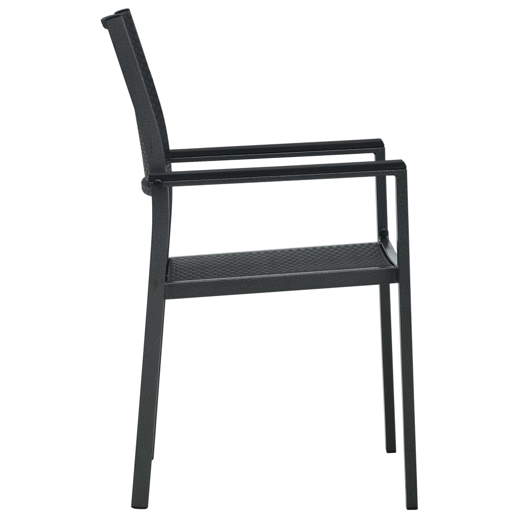 Tuinstoel 4 st rattan-look kunststof zwart is nu te koop bij PeponiXL, paradijselijk wonen!