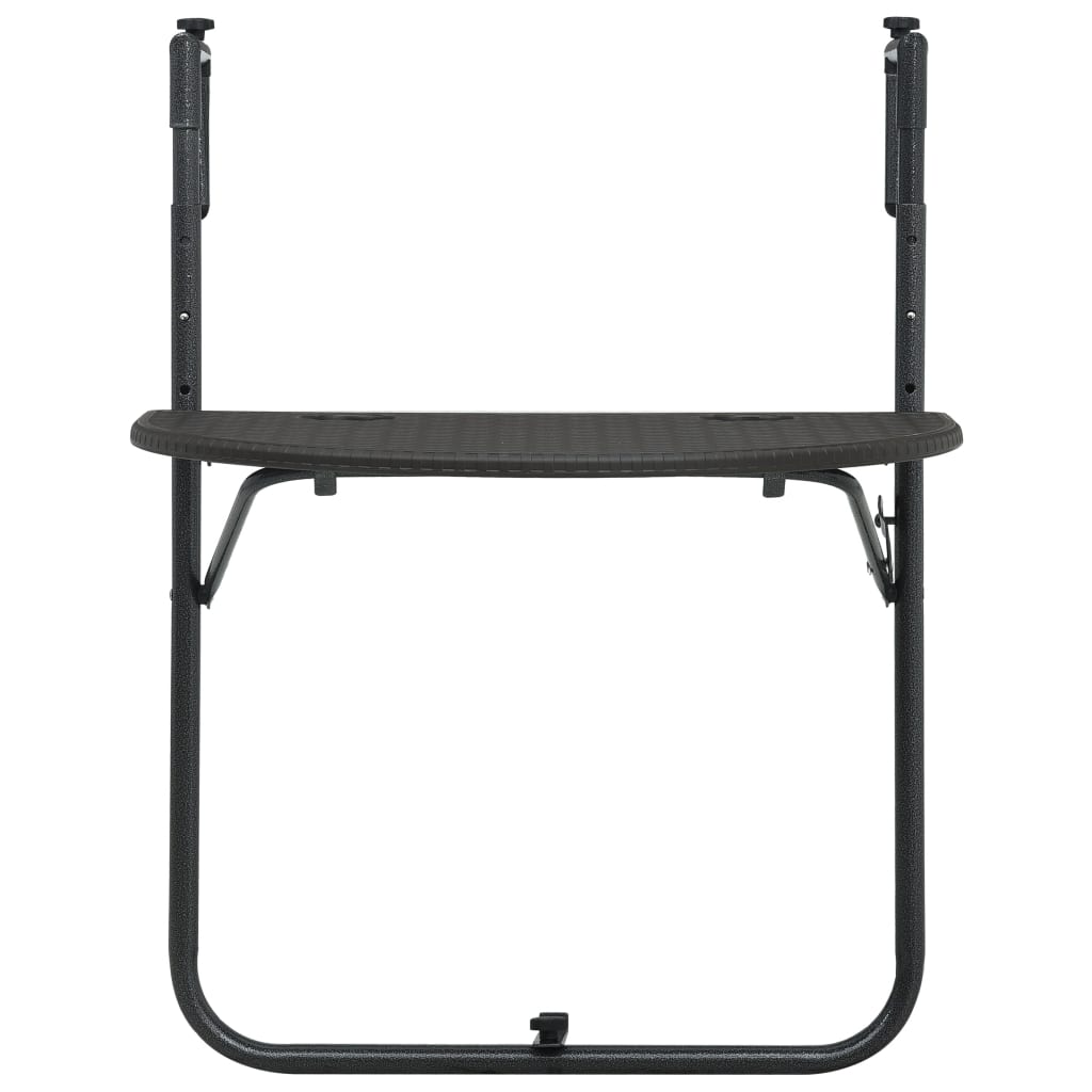 Balkontafel hangend 60x64x83,5 cm rattan-look kunststof bruin is nu te koop bij PeponiXL, paradijselijk wonen!