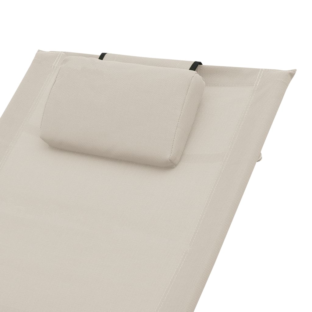 Ligbed met kussen textileen crème is nu te koop bij PeponiXL, paradijselijk wonen!