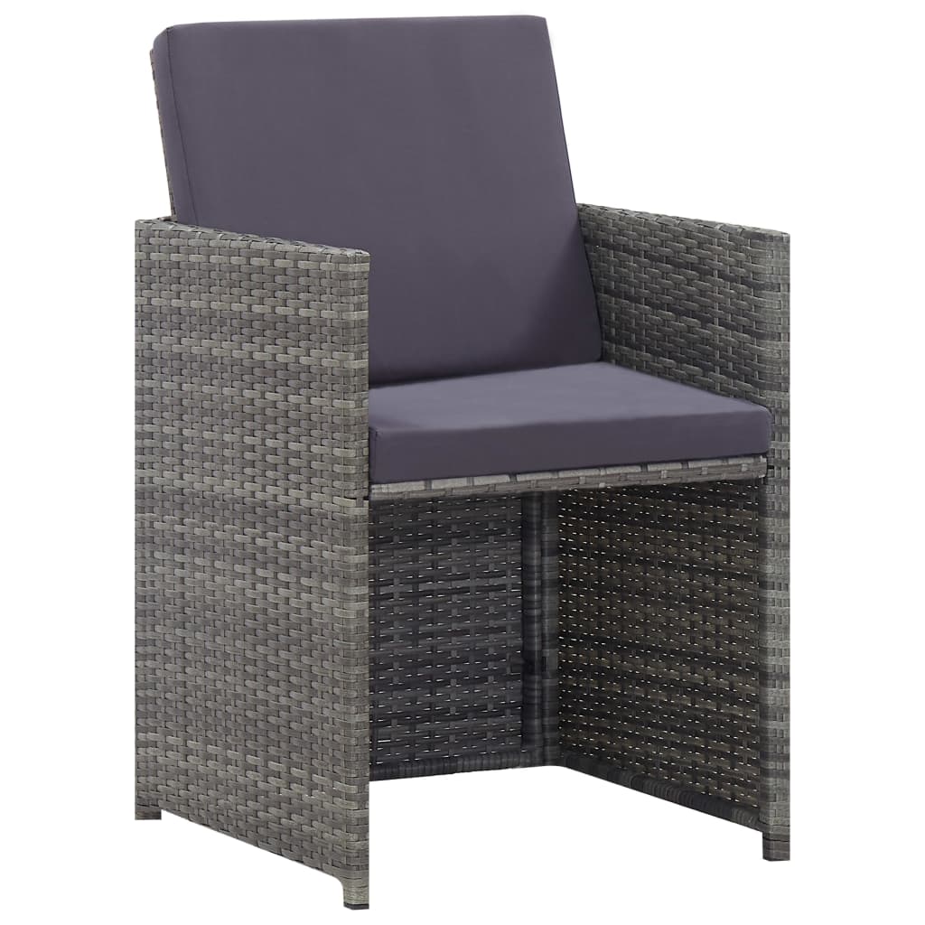 13-delige Tuinset poly rattan en acaciahout antraciet is nu te koop bij PeponiXL, paradijselijk wonen!